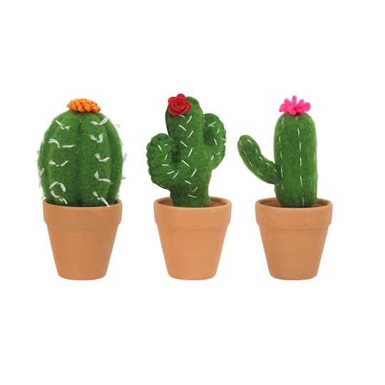 Assorted 6&#x22; Fabric Cactus Tabletop D&#xE9;cor by Ashland&#xAE;, 1pc.